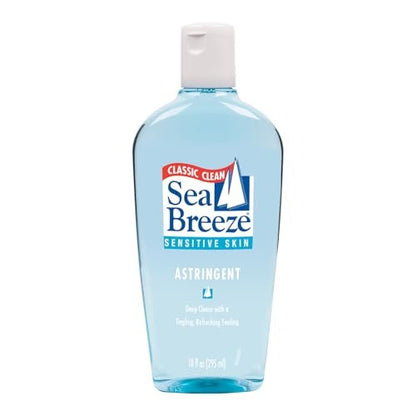 Sea Breeze Gesichtswasser für empfindliche Haut - Gesichtsreiniger mit natürlichen Ölen für tiefenwirksame Porenreinigung und Akne-Kontrolle - Erfrischender Gesichtsreiniger - 295 ml