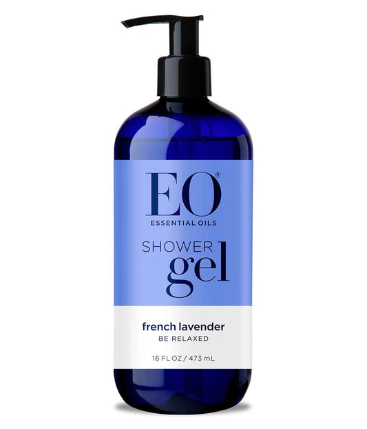 EO Duschgel French Lavender, 473 ml (16 Unzen) – Körperwäsche mit ätherischen Ölen für Männer und Frauen