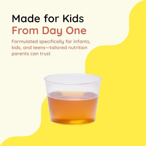 CHILDLIFE ESSENTIALS Flüssiges Vitamin C – Reines Vitamin-C-Präparat für Kinder, Kleinkinder & Babys, Immunsystem-Unterstützung, natürlicher Orangen-Geschmack, 118 ml (1er-Pack)