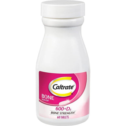 Caltrate 600 Plus D3 Calcium und Vitamin D Tabletten – Knochengesundheit für Erwachsene, 60 Stück