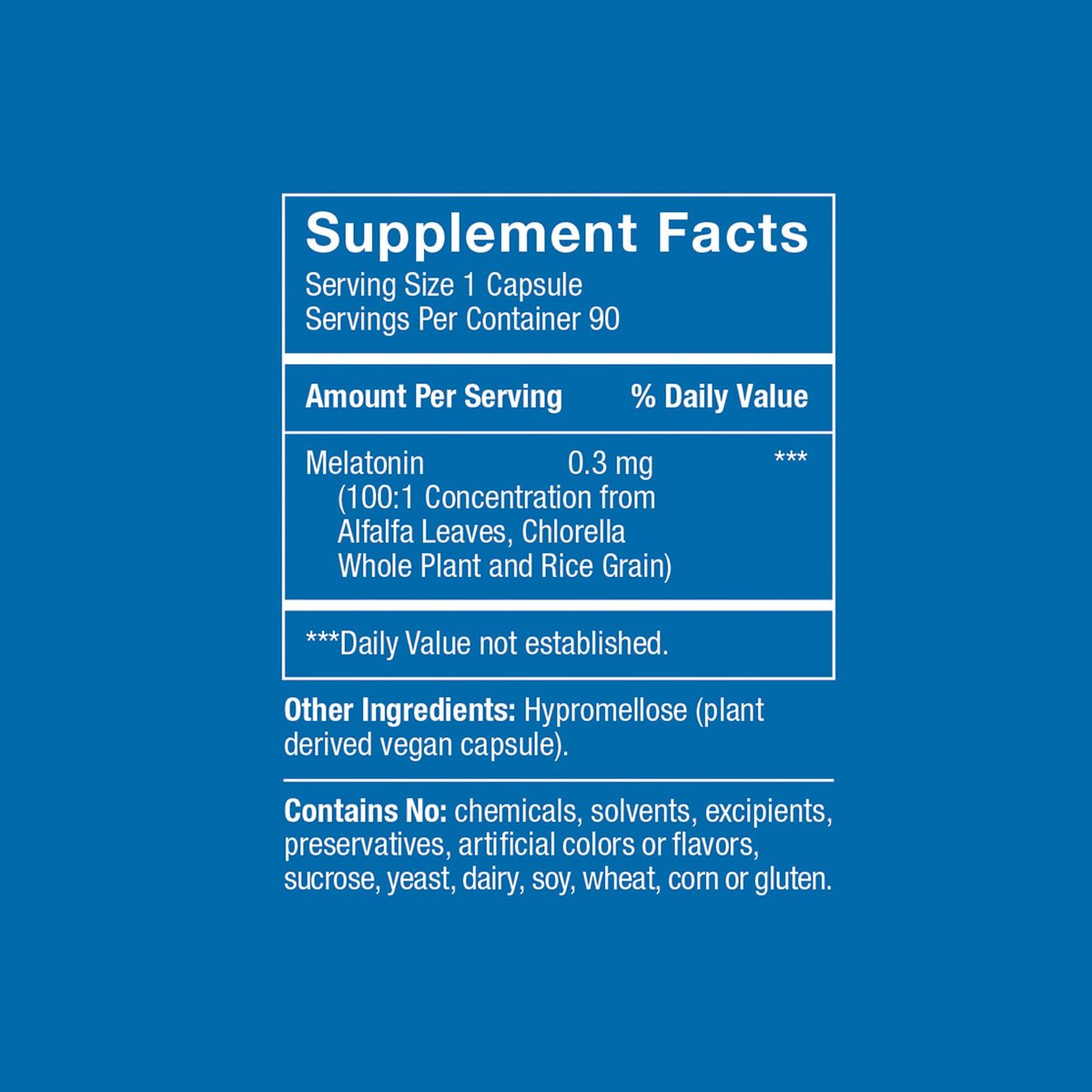 Herbatonin® 0,3 mg – Das erste pflanzliche, natürliche vegane Melatoninpräparat (Phyto-Melatonin) – Niedrig dosiertes Schlafmittel, unterstützt den zirkadianen Rhythmus & die Zellgesundheit – 90 Kapseln (90-Tage-Vorrat)
