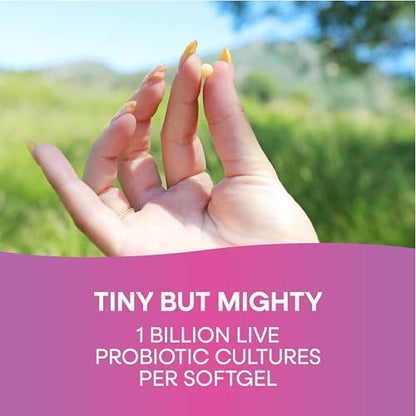 Nature's Way Probiotic Pearls für Frauen – Unterstützt Vaginal- und Verdauungsgesundheit*, 1 Milliarde lebende Kulturen, schützt vor gelegentlichen Blähungen und Verstopfung*, leicht zu schluckende Softgels, 30 Stück