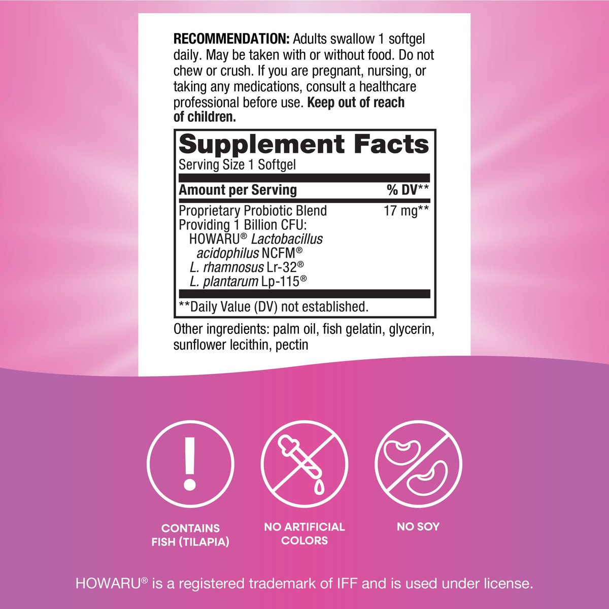 Nature's Way Probiotic Pearls für Frauen – Unterstützt Vaginal- und Verdauungsgesundheit*, 1 Milliarde lebende Kulturen, schützt vor gelegentlichen Blähungen und Verstopfung*, leicht zu schluckende Softgels, 30 Stück
