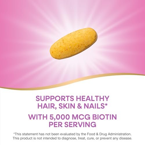 Nature's Way Extra Strength Biotin Forte – 5.000 mcg für gesundes Haar, Haut und Nägel, 60 vegane Tabletten