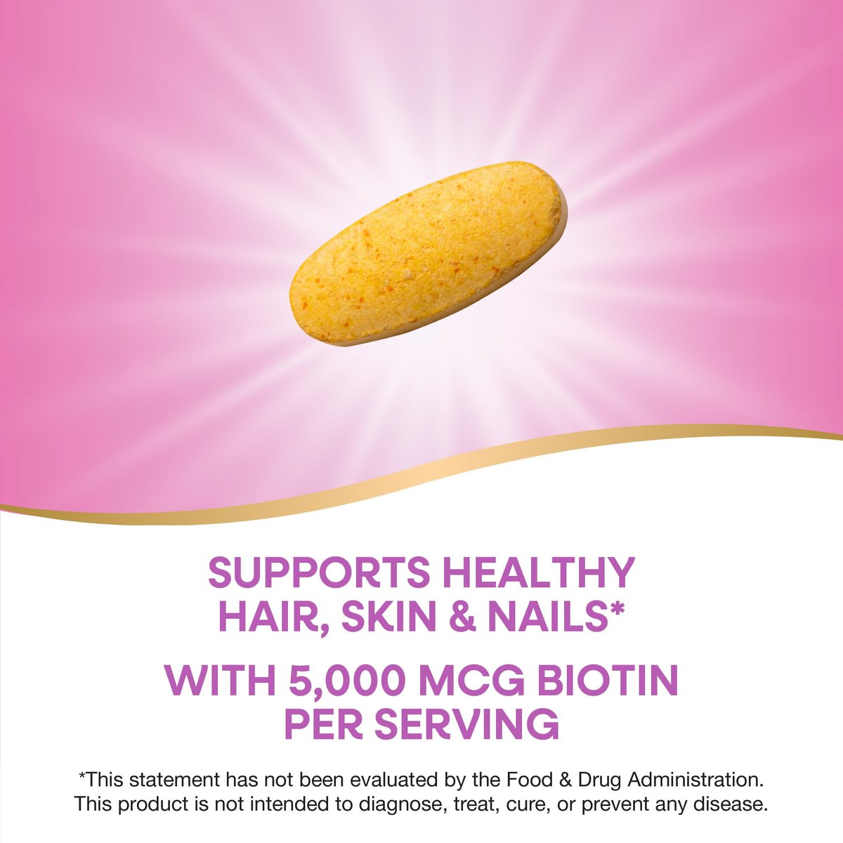 Nature's Way Extra Strength Biotin Forte – 5.000 mcg für gesundes Haar, Haut und Nägel, 60 vegane Tabletten