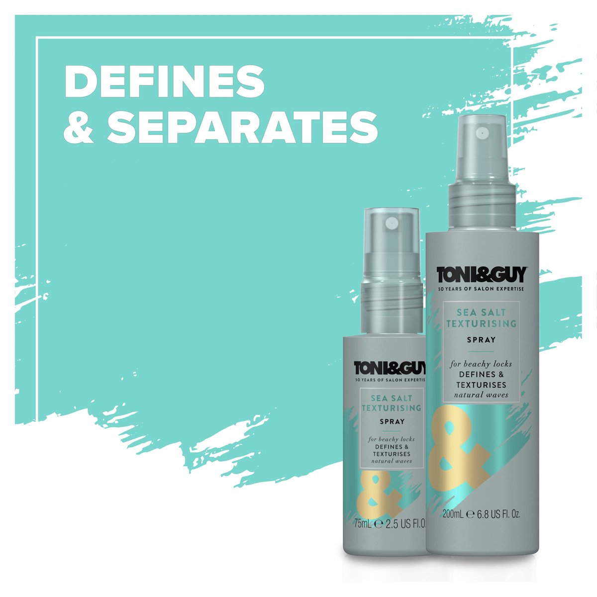Toni & Guy Casual Sea Salt Spray 6,8 oz – Für lässige Strandwellen und Textur