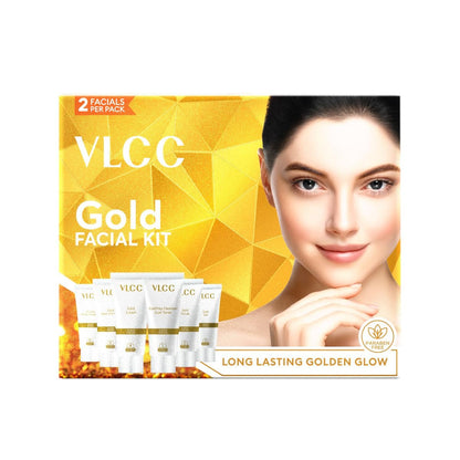 VLCC Natural Sciences Gold Facial Kit – Luxuriöse Gesichtspflege für strahlende Haut (1er Pack)