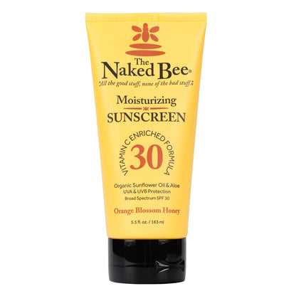 The Naked Bee Vitamin C Gesichts- und Körpersonnencreme LSF 30 – Feuchtigkeitsspendende Sonnencreme mit Sonnenblumenöl und Aloe Vera (5,5 oz)