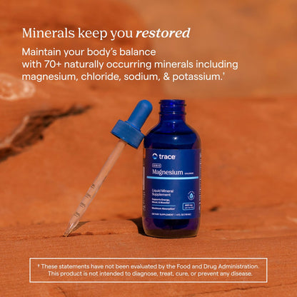 Trace Minerals Flüssiges Ionisches Magnesium 400 mg, 118 ml – Hochdosiertes Magnesiumpräparat für schnelle Aufnahme