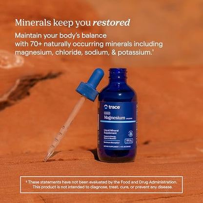 Trace Minerals Flüssiges Ionisches Magnesium 400 mg, 118 ml – Hochdosiertes Magnesiumpräparat für schnelle Aufnahme