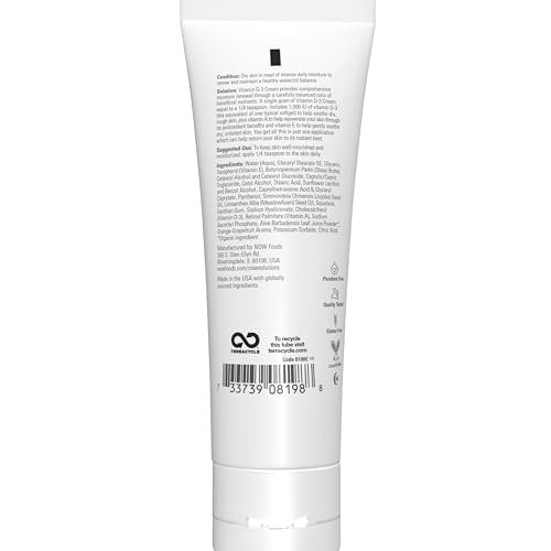NOW Solutions Vitamin D-3 Creme 1.000 IE pro Gramm, hochwirksam, intensive Feuchtigkeitspflege, 118 ml