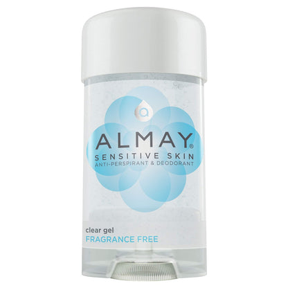 Almay Sensitive Skin Clear Gel Anti-Transpirant & Deodorant, Duftfrei, 2,25 oz (4er-Pack)