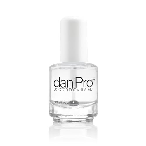 daniPro Doctor-Formulierte Klarlack Basis-Nagellack, 0,5 oz – Nagelbasis mit Undecylensäure, Vitaminen & Biotin für stärkere, gesündere Nägel, hergestellt in USA