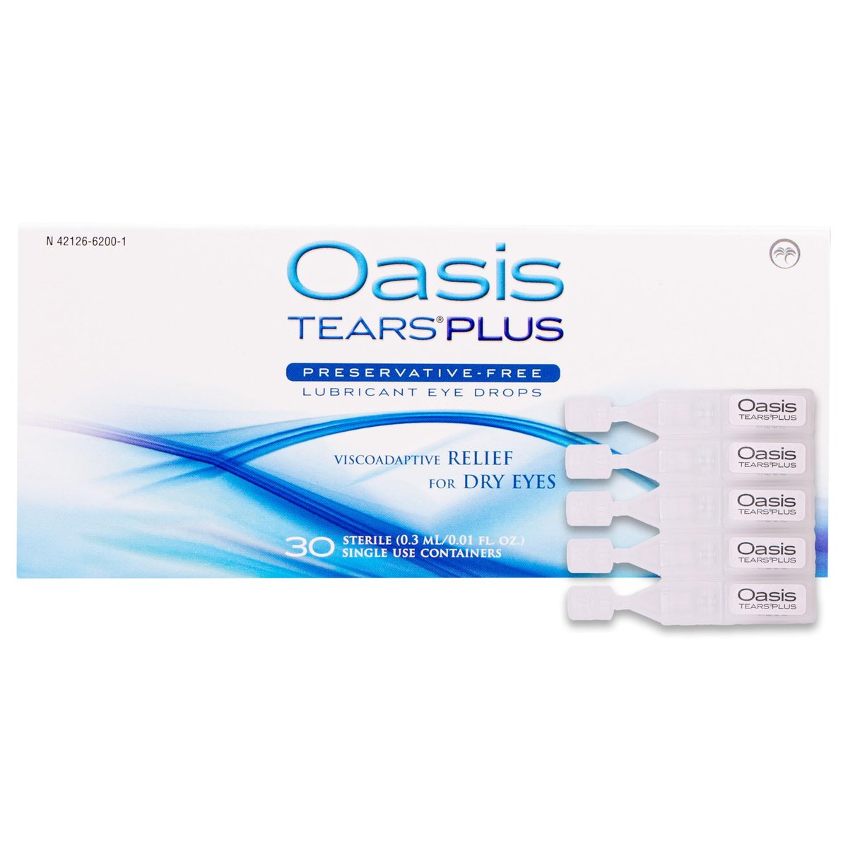 Oasis TEARS PLUS Konservierungsmittelfreie Augentropfen, 30 Einzeldosen, 0,3 ml