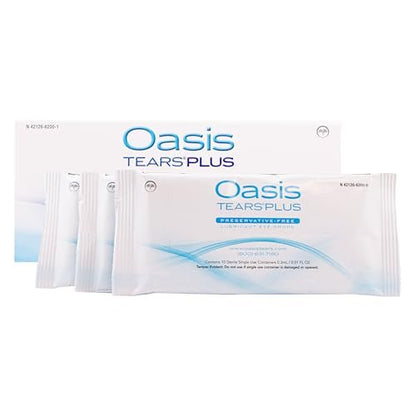 Oasis TEARS PLUS Konservierungsmittelfreie Augentropfen, 30 Einzeldosen, 0,3 ml