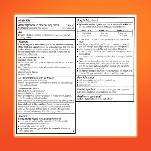 Rugby Polacrilex 2mg Nikotinkaugummi - Minzgeschmack, Raucherentwöhnung und Dampfen-Entwöhnungshilfe, Zuckerfrei, 110 Stück (1er-Pack)