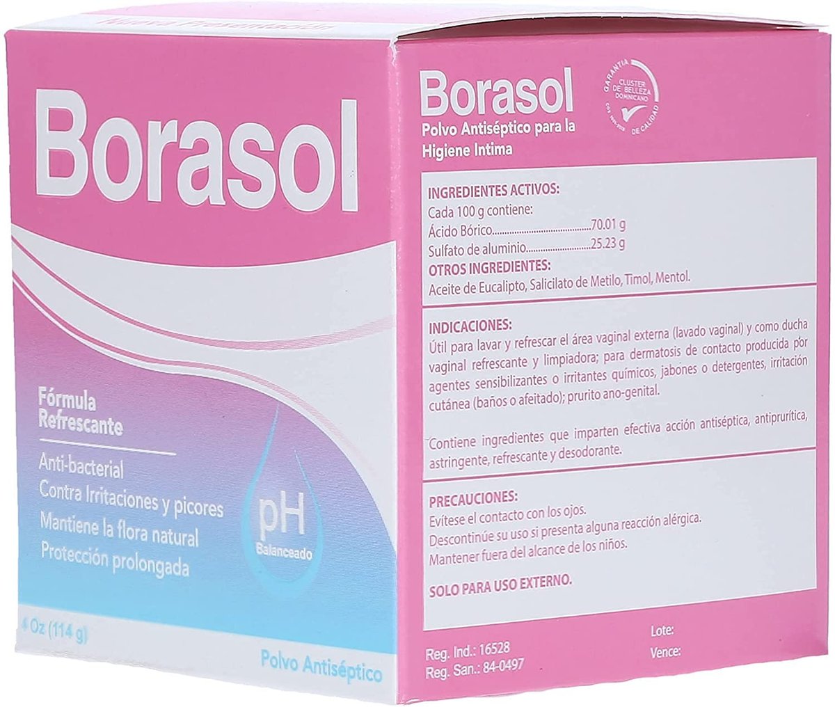 Borasol Antiseptisches Puder – Erfrischendes Deodorant & Intimwaschmittel 118 ml