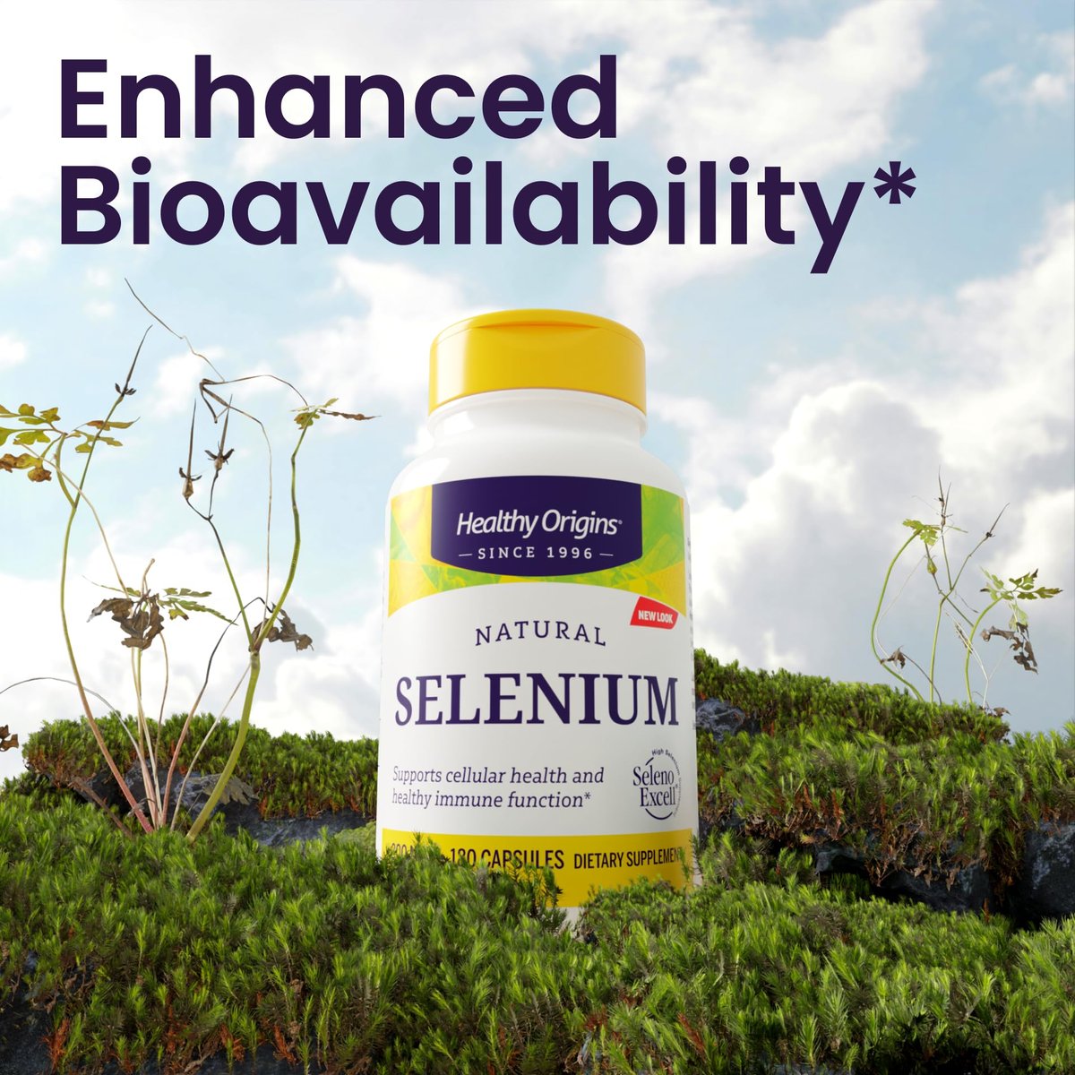 Healthy Origins Selen 200 mcg, 180 Kapseln – SelenoExcell, hoch bioverfügbares, fermentiertes Selen – Unterstützt Immunsystem, Schilddrüsenfunktion und Zellgesundheit