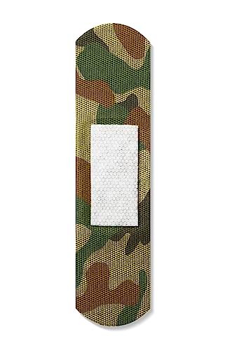 CURAD Green Camo Flex-Fabric Haftverband, 1,9 cm x 7,6 cm, 25 Stück