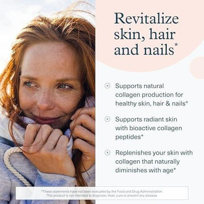 Youtheory Advanced Collagen mit Vitamin C – 6.000 mg Hydrolysierte Kollagenpeptide & Aminosäuren – Unterstützung für Haare, Nägel, Gelenke & Knochen – 120 Tabletten (20-Tage-Vorrat)