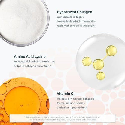 Youtheory Advanced Collagen mit Vitamin C – 6.000 mg Hydrolysierte Kollagenpeptide & Aminosäuren – Unterstützung für Haare, Nägel, Gelenke & Knochen – 120 Tabletten (20-Tage-Vorrat)