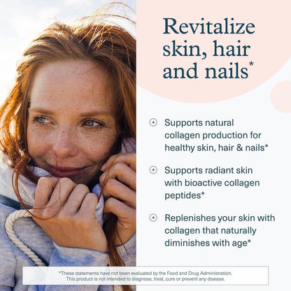 Youtheory Advanced Collagen mit Vitamin C – 6.000 mg Hydrolysierte Kollagenpeptide & Aminosäuren – Unterstützung für Haare, Nägel, Gelenke & Knochen – 120 Tabletten (20-Tage-Vorrat)