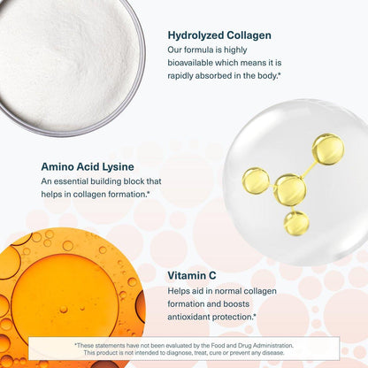 Youtheory Advanced Collagen mit Vitamin C – 6.000 mg Hydrolysierte Kollagenpeptide & Aminosäuren – Unterstützung für Haare, Nägel, Gelenke & Knochen – 120 Tabletten (20-Tage-Vorrat)