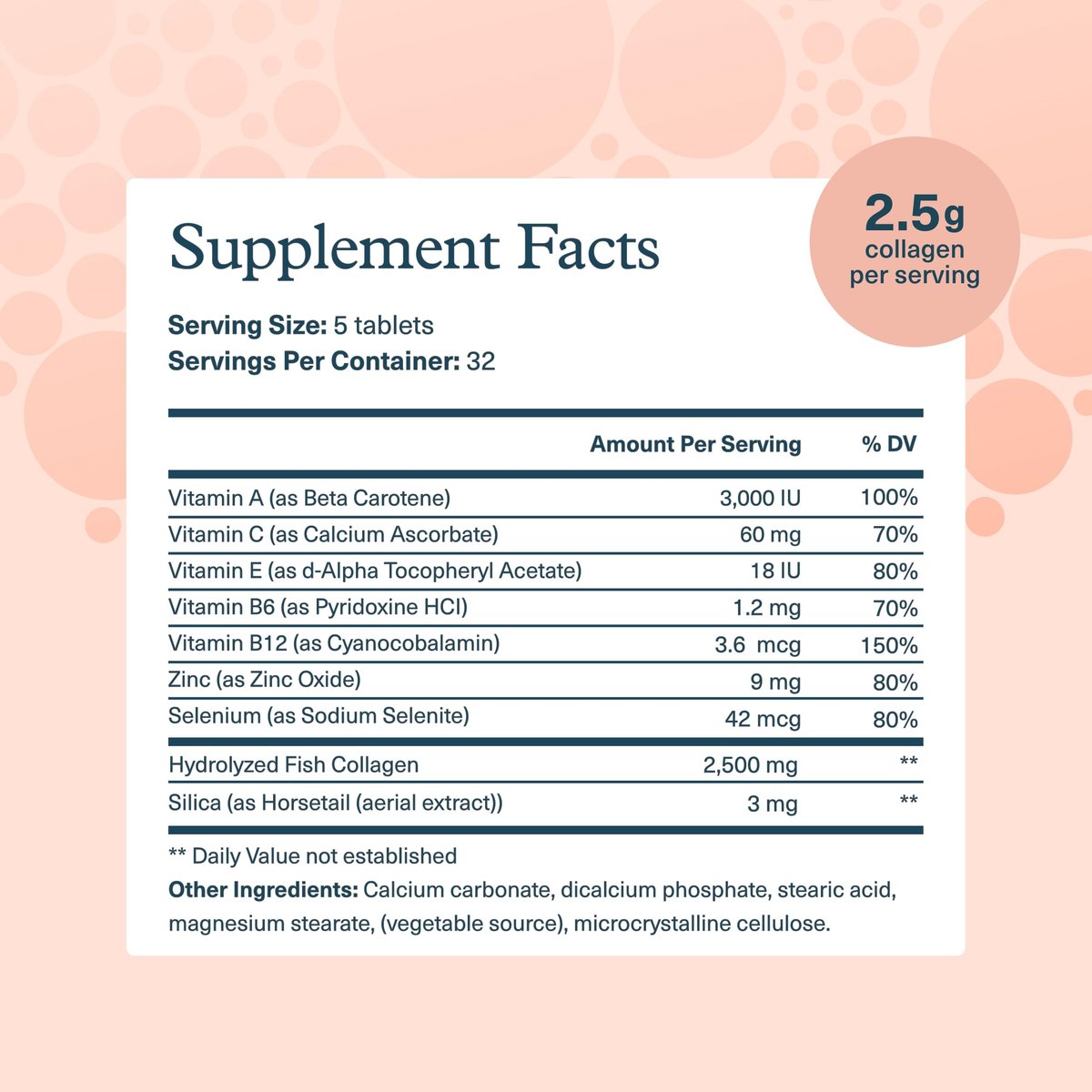 Youtheory Marine Collagen Tabletten – 2.500 mg Fischkollagen-Peptide mit Vitamin A, C, E, B6 & B12 – Unterstützt Gelenk- und Nagelgesundheit* – Hochabsorbierbar – 160 Tabletten (32-Tage-Vorrat)