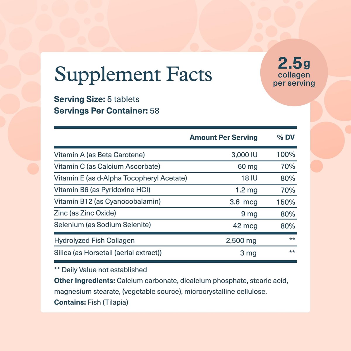 Youtheory Marine Collagen Tabletten – 2.500 mg Fischkollagen-Peptide mit Vitaminen A, C, E, B6 & B12 – Unterstützt Gelenk- und Nagelgesundheit* – Hoch absorbierbar – 290 Tabletten (58-Tage-Vorrat)