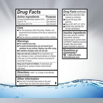 Refresh Optive Advanced Befeuchtende Augentropfen Künstliche Tränen, 0,33 fl oz (10 ml), 1 Stück