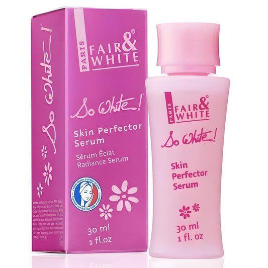 FAIR & WHITE So White Skin Brightening Serum 30ml – Aufhellendes Gesichtsserum mit Kojisäure und Rizinusöl für Gesicht, Ellbogen, Knie und Füße