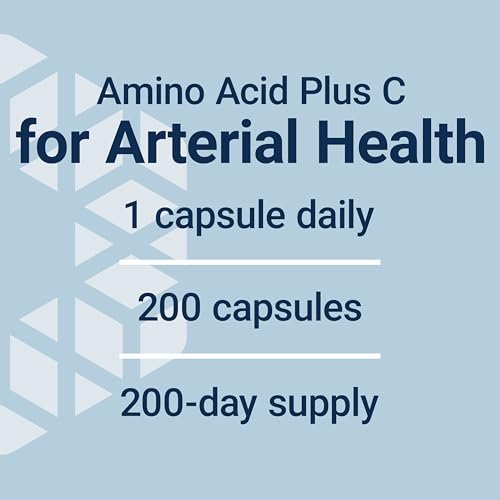 Life Extension L-Arginin Kapseln, 700 mg, mit Vitamin C & Aminosäure für optimale arterielle Gesundheit, Unterstützung von Herz & Immunsystem, gesundes Gewebe & Knochen, glutenfrei, nicht gentechnisch verändert, 200 Kapseln