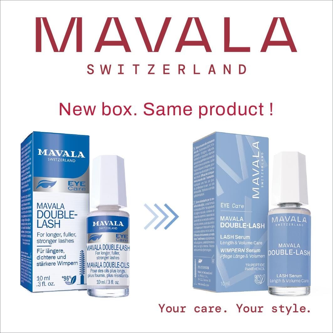 Mavala Double Lash Nährstoffreiches Wimpernserum für längere, dichtere Wimpern und Augenbrauen – 0,3 Fl Oz (1er-Pack)