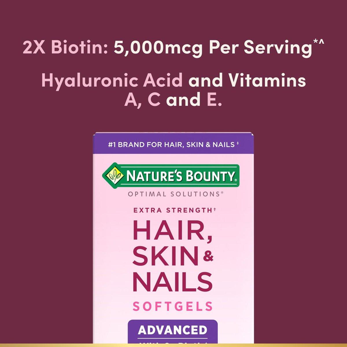 Nature's Bounty Advanced Hair, Skin & Nails – Argan-Angereichertes Vitaminpräparat mit Biotin und Hyaluronsäure, 150 Rapid-Release-Softgels, 50 Portionen