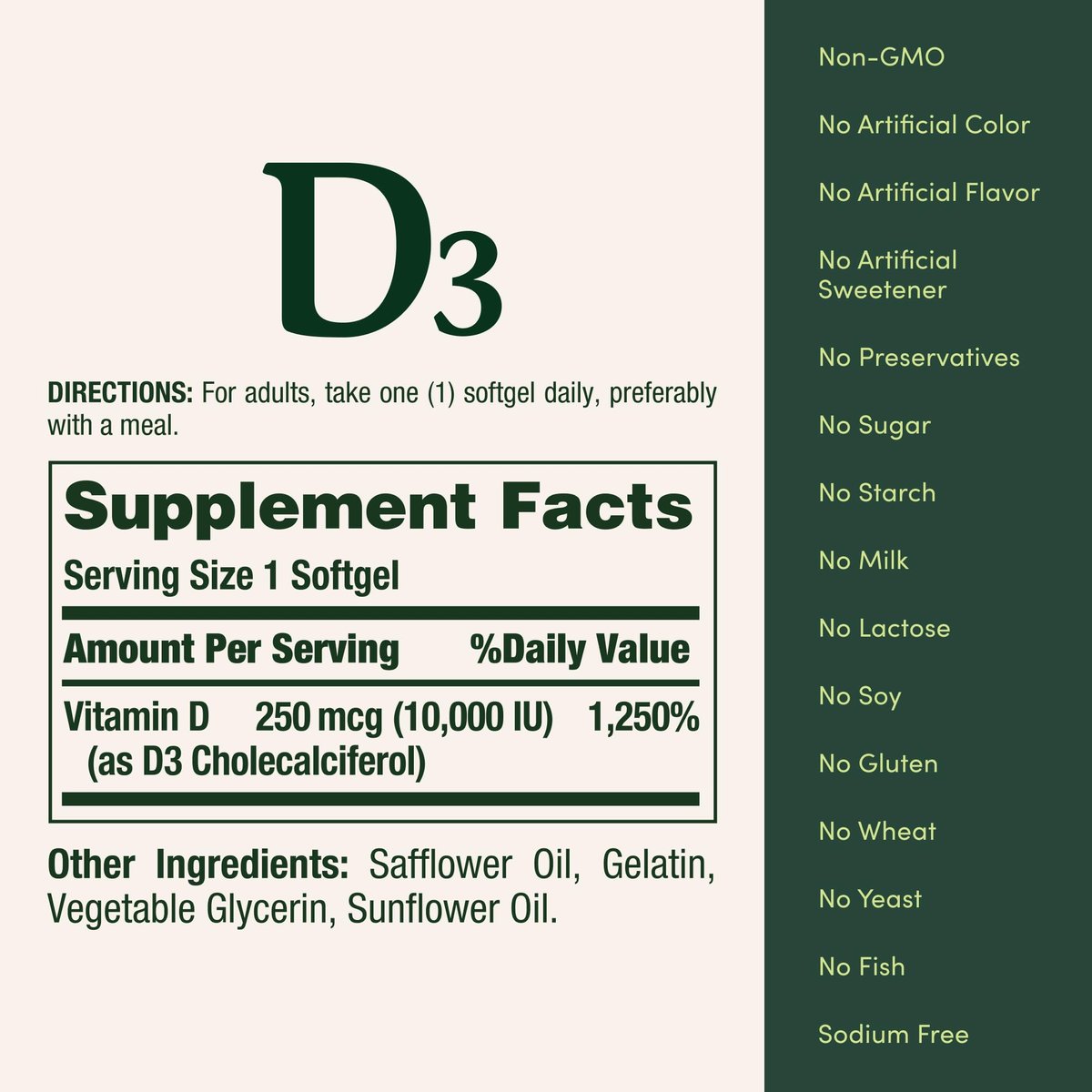 Nature's Bounty Vitamin D 10.000 IE – 72 Softgels für Immunsystem & Knochengesundheit
