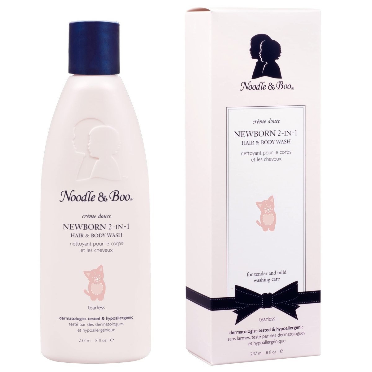 Noodle & Boo 2-in-1 Haarbad & Körperwaschgel für Neugeborene, Tränenfrei & Hypoallergen, 237 ml