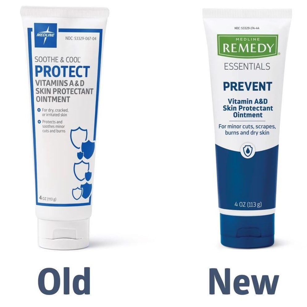 Medline Soothe & Cool Vitamin A & D Hautschutzsalbe, unparfümiert, 113 g Tube, 1 Stück