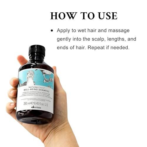 Davines Naturaltech Wellbeing Shampoo – Sanfte Reinigung & Feuchtigkeitspflege für alle Haartypen – mit Echinacea-Phytoceuticals – tägliche Kopfhautpflege, 250 ml