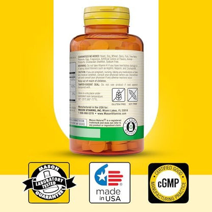 MASON NATURAL Vitamin K2 + D3, 100-Tage-Vorrat, mit Calcium für normale Knochen- und Muskelfunktion, Tabletten