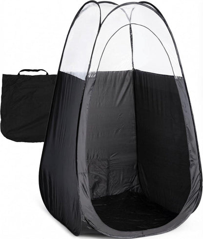 Naked Sun XL Tragbare Sprühbräune-Kabine – Extra Große Pop-Up-Tent für Professionelles Bräunen, Schwerer Stoff, Mobile Sprühkabine mit Tragetasche & Leicht zu Reinigendem Boden – Schwarz