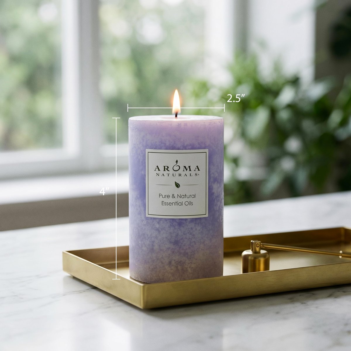 Aroma Naturals Duftkerze Tranquility Lavendel, 2,5 cm x 10 cm, 310 g
