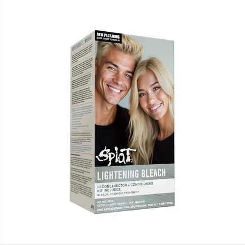 Splat Lightening Bleach Kit – Aufhellungs-Bleach-Set für 1 Anwendung (3-5 Stufen Aufhellung) mit Oxidationsmittel, Blondierpulver, Shampoo & Tiefenpflege-Conditioner – Vegan & Tierversuchsfrei