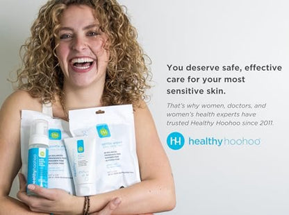 Healthy Hoohoo Sanfte Intimwaschlotion für Frauen, pH-ausgeglichener Vulva-Reiniger für empfindliche Haut, pflanzlich, unparfümiert, paraben- und glycerinfrei (118 ml)