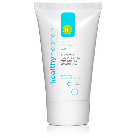 Healthy Hoohoo Sanfte Intimwaschlotion für Frauen, pH-ausgeglichener Vulva-Reiniger für empfindliche Haut, pflanzlich, unparfümiert, paraben- und glycerinfrei (118 ml)