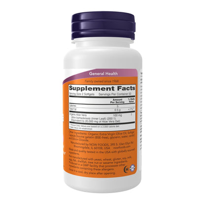 NOW Foods Aloe Vera 10.000 mg – 100 Softgel-Kapseln für die Verdauungsgesundheit