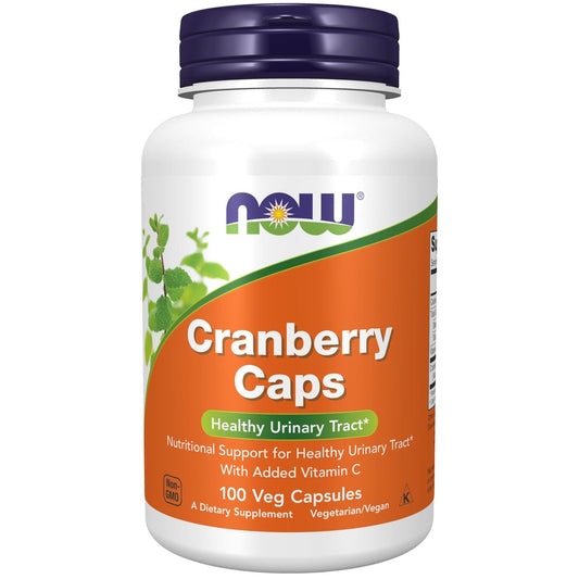 NOW Foods Cranberry Kapseln mit Vitamin C – 100 vegane Kapseln für eine gesunde Harnwege*