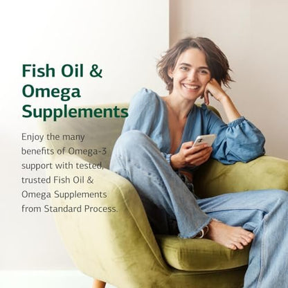 Standard Process Flax Oil Plus – Nahrungsergänzung mit Vitamin B6 & Omega-3 für gesunde Haut & Haare – glutenfrei, milchfrei & sojafrei – 60 Softgels