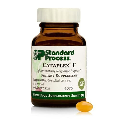 Standard Process Flax Oil Plus – Nahrungsergänzung mit Vitamin B6 & Omega-3 für gesunde Haut & Haare – glutenfrei, milchfrei & sojafrei – 60 Softgels