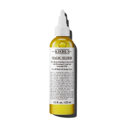 Kiehl's Magic Elixir Kopfhaut- und Haaröl Behandlung, Feuchtigkeitsspendende Pre-Shampoo Kur, Verleiht natürlichen Glanz, Macht das Haar weich, mit Avocadoöl & Rosmarinöl, Sulfatfrei, für alle Haartypen - 125 ml