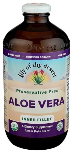 Lily Of The Desert Bio Aloe Vera Saft – Inner Filet Aloe Vera Getränk mit natürlichen Vitaminen und Verdauungsenzymen für Darmgesundheit, Magenberuhigung, Wohlbefinden und strahlende Haut, 946 ml
